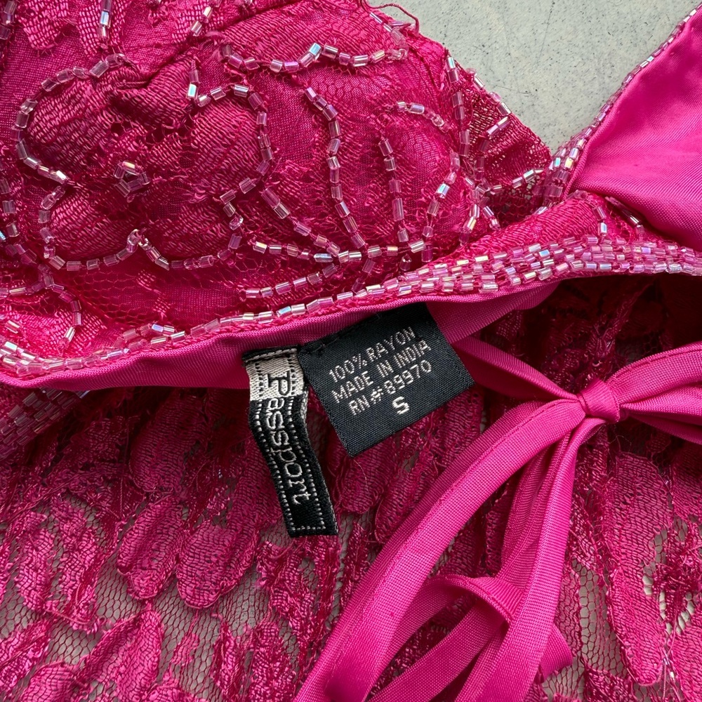Y2K pink beaded halter top - Picture 2 of 3